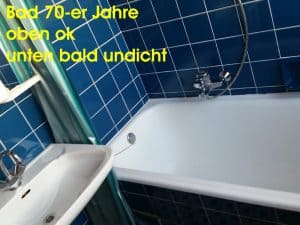 Schimmelgutachter Tipps ursache schimmelpilz in der wohnung altes Bad 70-ger Jahre Schimmelgutachter Tipps